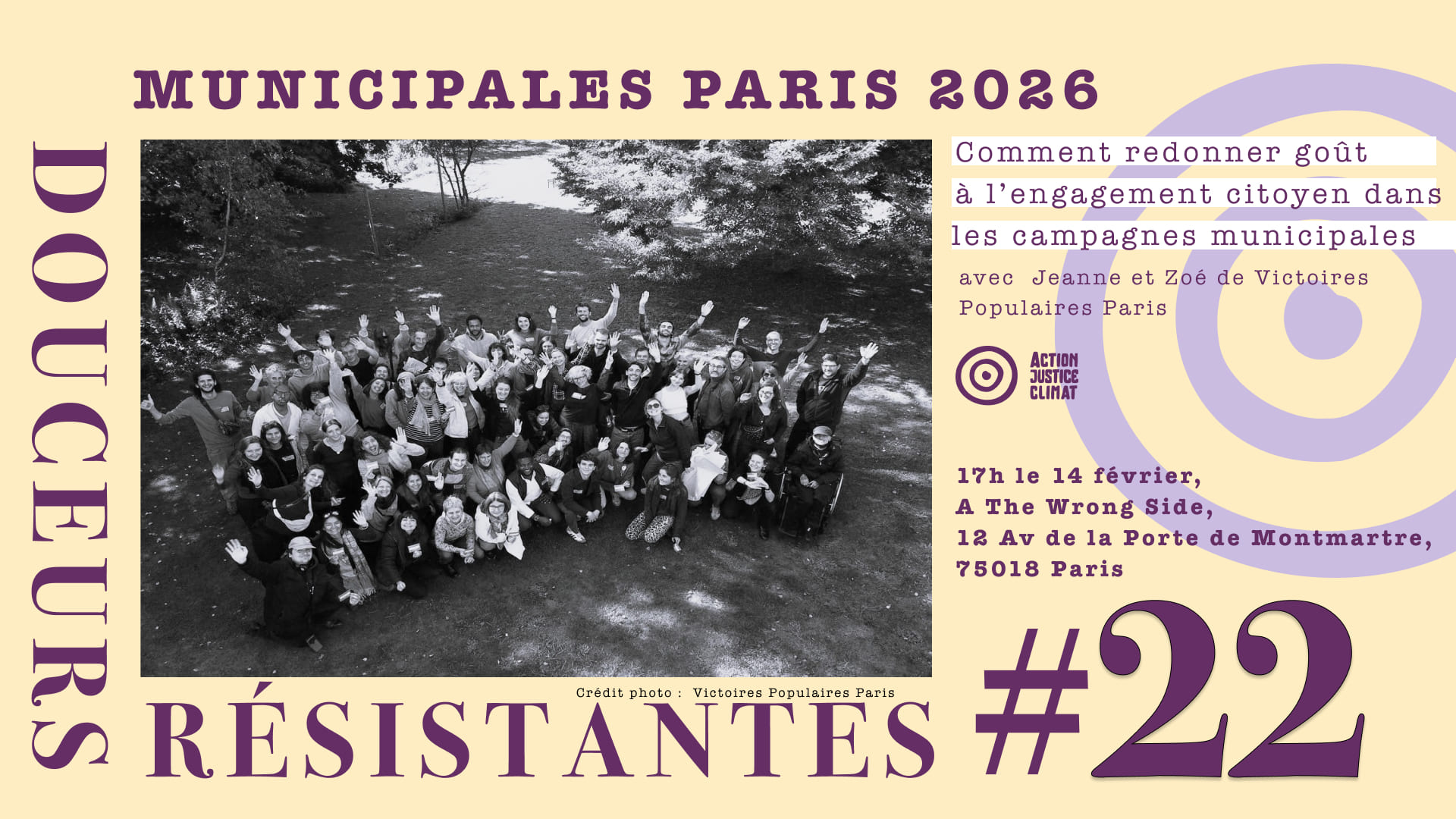 14/02 – Douceurs Résistantes #22 : Municipales Paris 2026 – Comment redonner goût à l’engagement citoyen dans les campagnes municipales ?