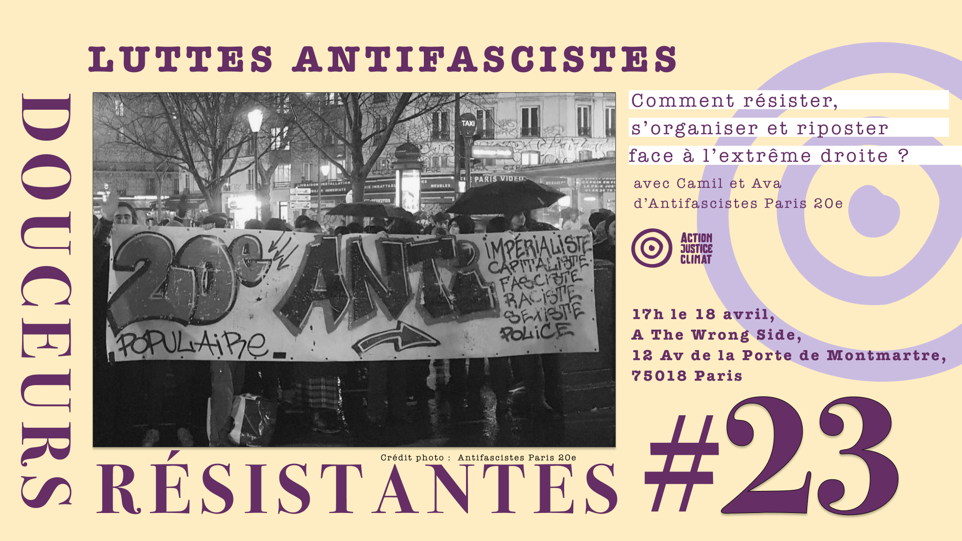 18/04 – Douceurs Résistantes #23 : Résister face à l&rsquo;extrême droite