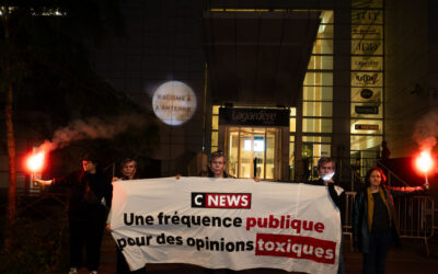 Action Justice Climat expose la ligne éditoriale raciste de CNews