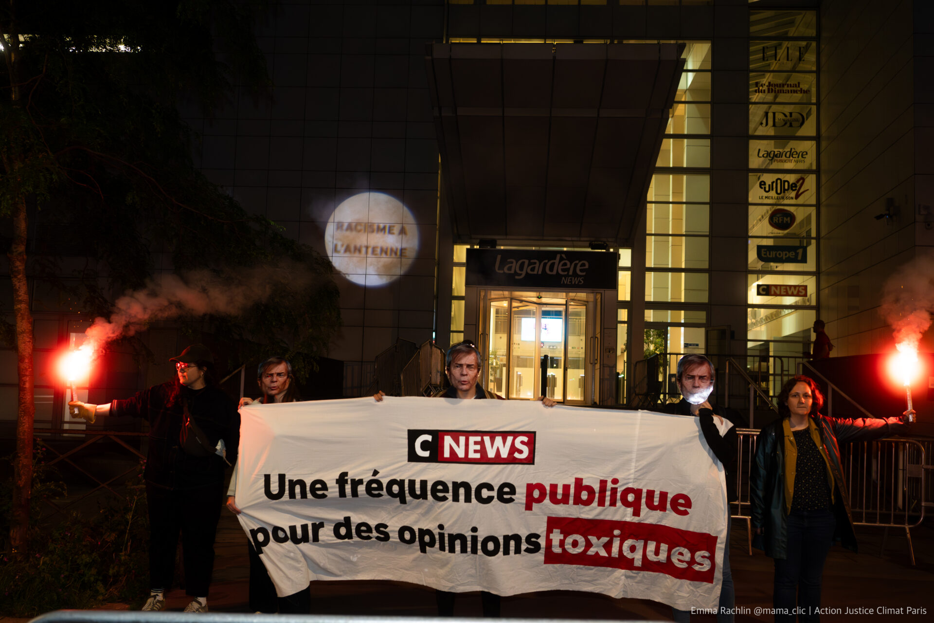 Action Justice Climat expose la ligne éditoriale raciste de CNews